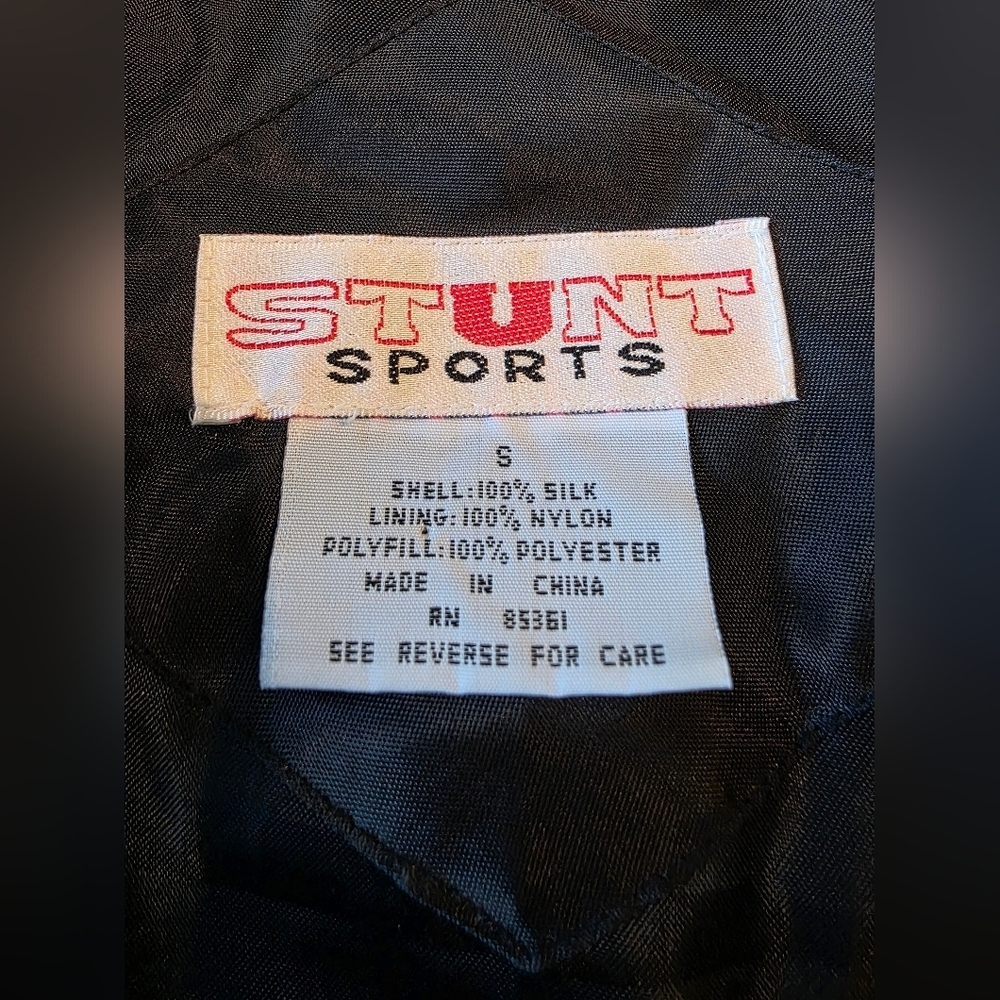 Stunt Vintage Size Small Oversized Silk Zip Leopard Print Jacket Versace Vibes - Picture 7 of 11